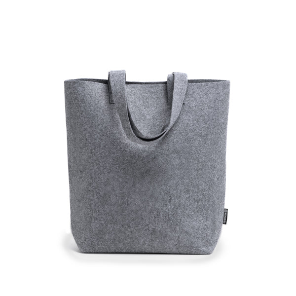 Saco Tote em Feltro Cinza com Alças