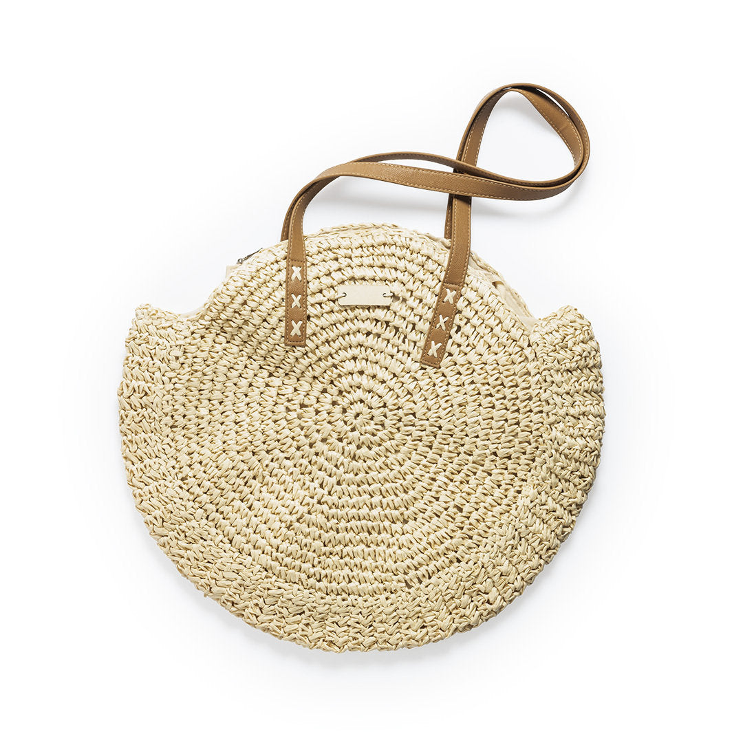 Bolsa Circular em Ráfia Sintética com Personalização