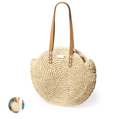 Bolsa Circular em Ráfia Sintética com Personalização