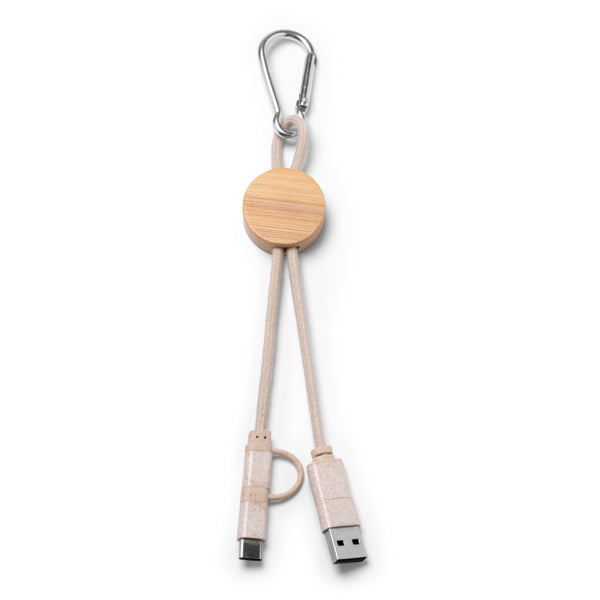 Cabo USB em Bambu com Carabina