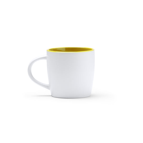 Caneca de Cerâmica Branca 300ml com Interior Colorido