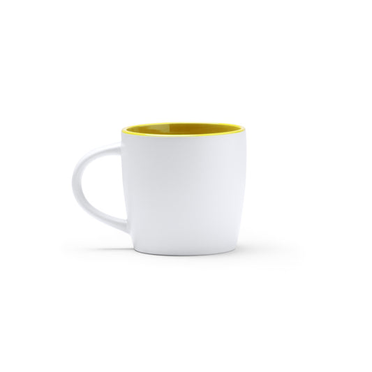 Caneca de Cerâmica Branca 300ml com Interior Colorido