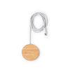 Carregador Sem Fios em Bambu com Cabo USB-C