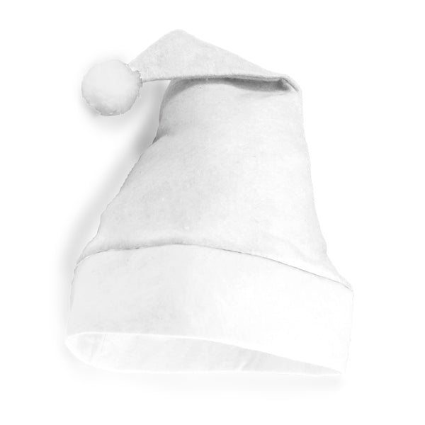 Gorro de Natal em Feltro com Pom-Pom Branco