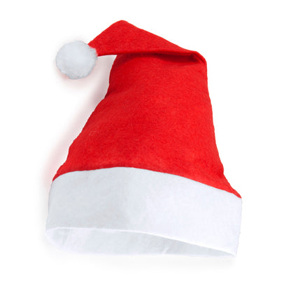 Gorro de Natal em Feltro com Pom-Pom Branco