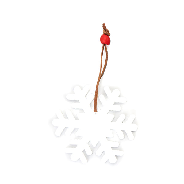 Etiqueta de Natal em Feltro Vermelho com Forma de Árvore