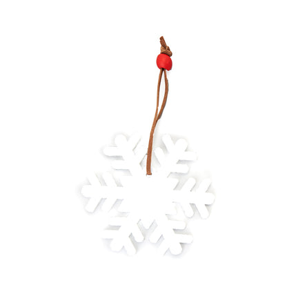 Etiqueta de Natal em Feltro Vermelho com Forma de Árvore