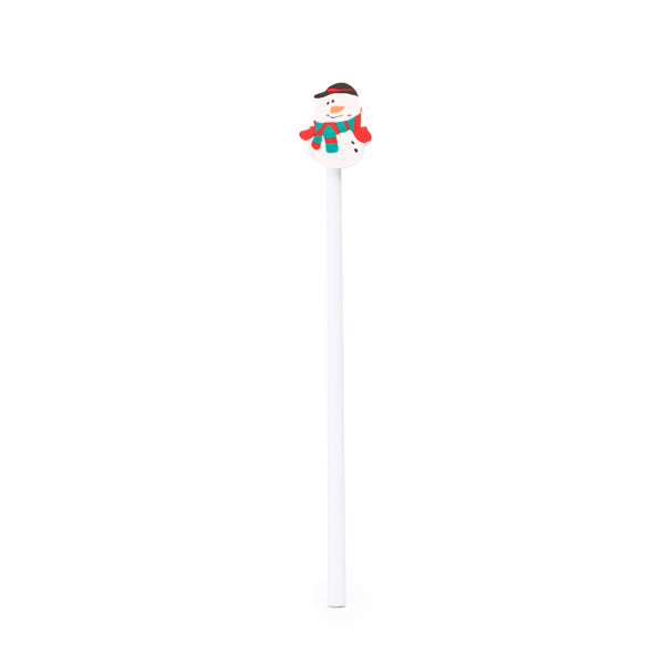 Caneta Esferográfica com Topo de Borracha em Forma de Árvore de Natal