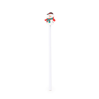 Caneta Esferográfica com Topo de Borracha em Forma de Árvore de Natal