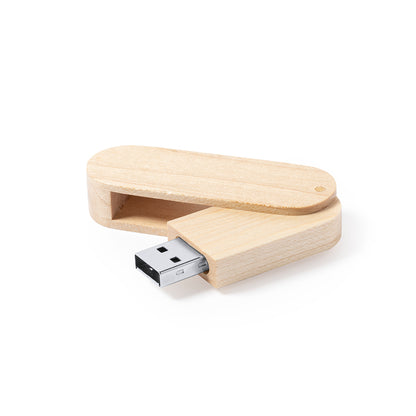 Pen USB Vedun 16GB em Madeira Natural Plegável