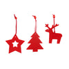 Decorações de Natal em Feltro Vermelho com Formas Variadas