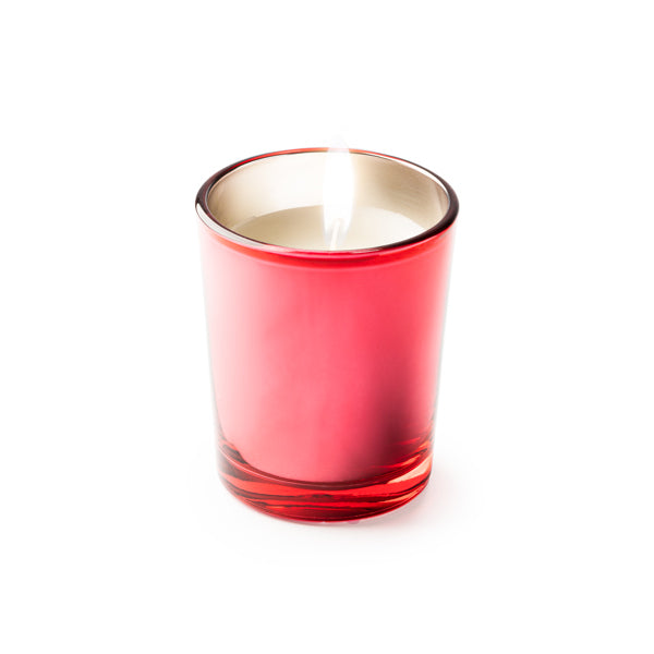 Vela Aromática em Vidro com Tampa Prateada