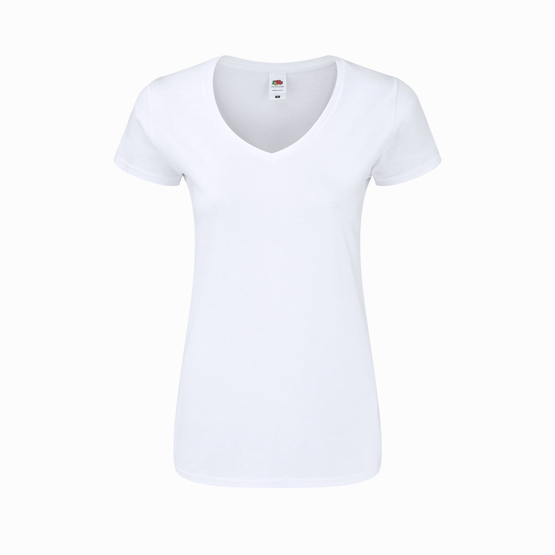 T-shirt Branca Iconic V-Neck para Senhoras