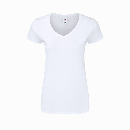 T-shirt Branca Iconic V-Neck para Senhoras