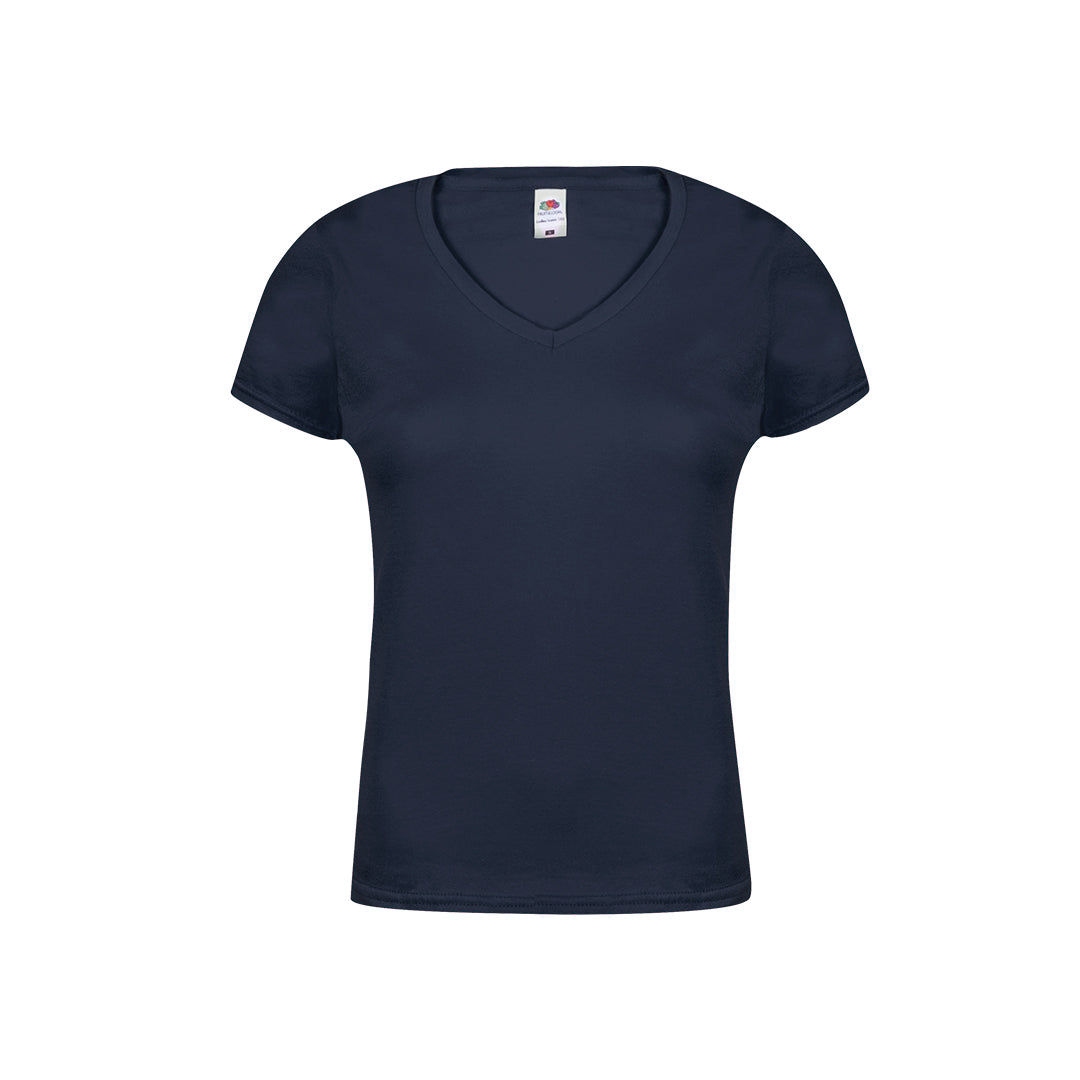 T-shirt Senhora Iconic V-Neck em Algodão Confortável