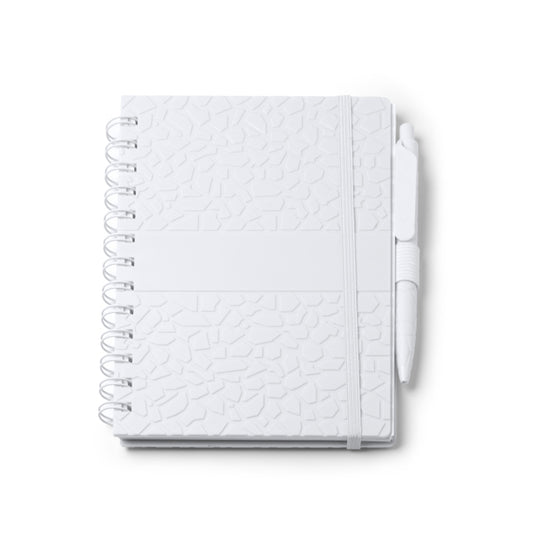 Caderno de Papel Reciclado com Capa Dura e Caneta