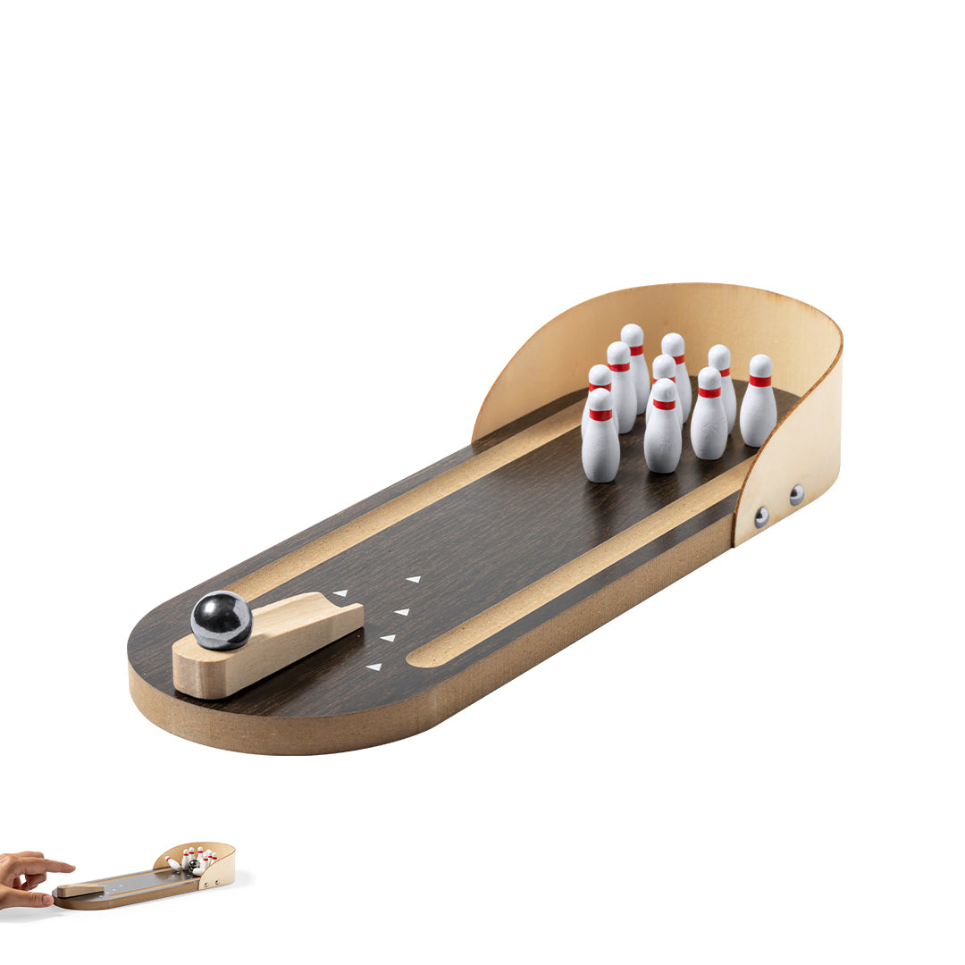 Strike - Minijogo de Bolos em Madeira Resistente