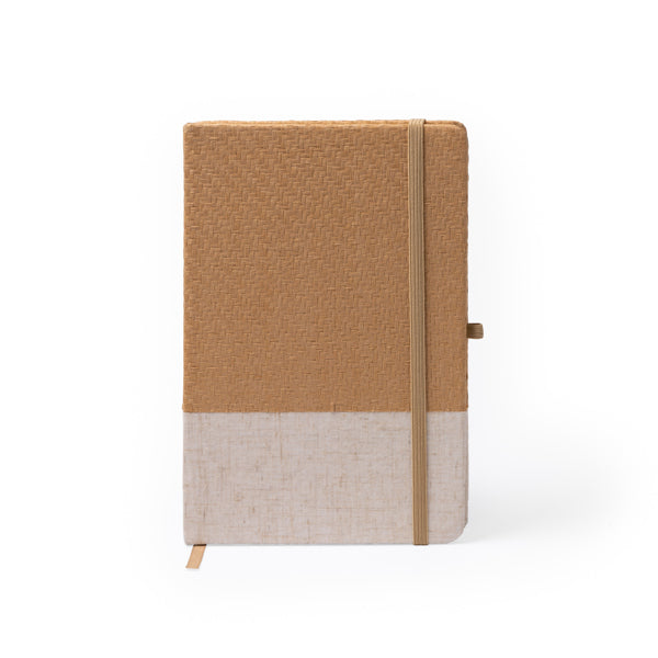 Caderno de Notas em Papel Reciclado com Capa Dura em Tecido Têxtil