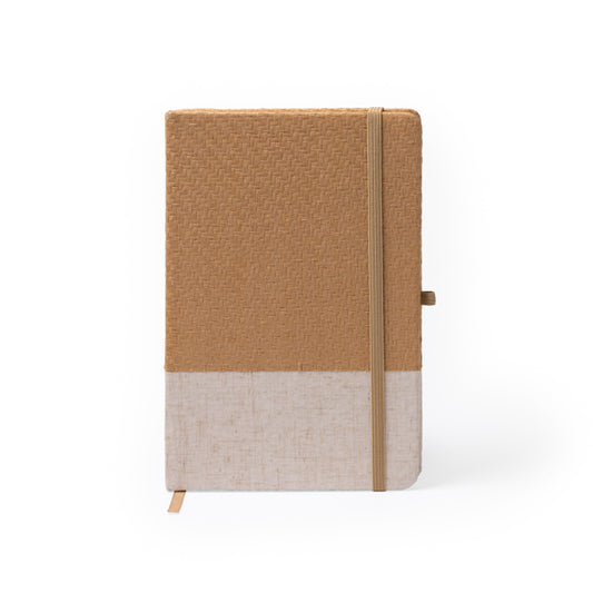 Caderno de Notas em Papel Reciclado com Capa Dura em Tecido Têxtil