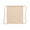 Mochila de Algodão com Cordão e Bolso Frontal