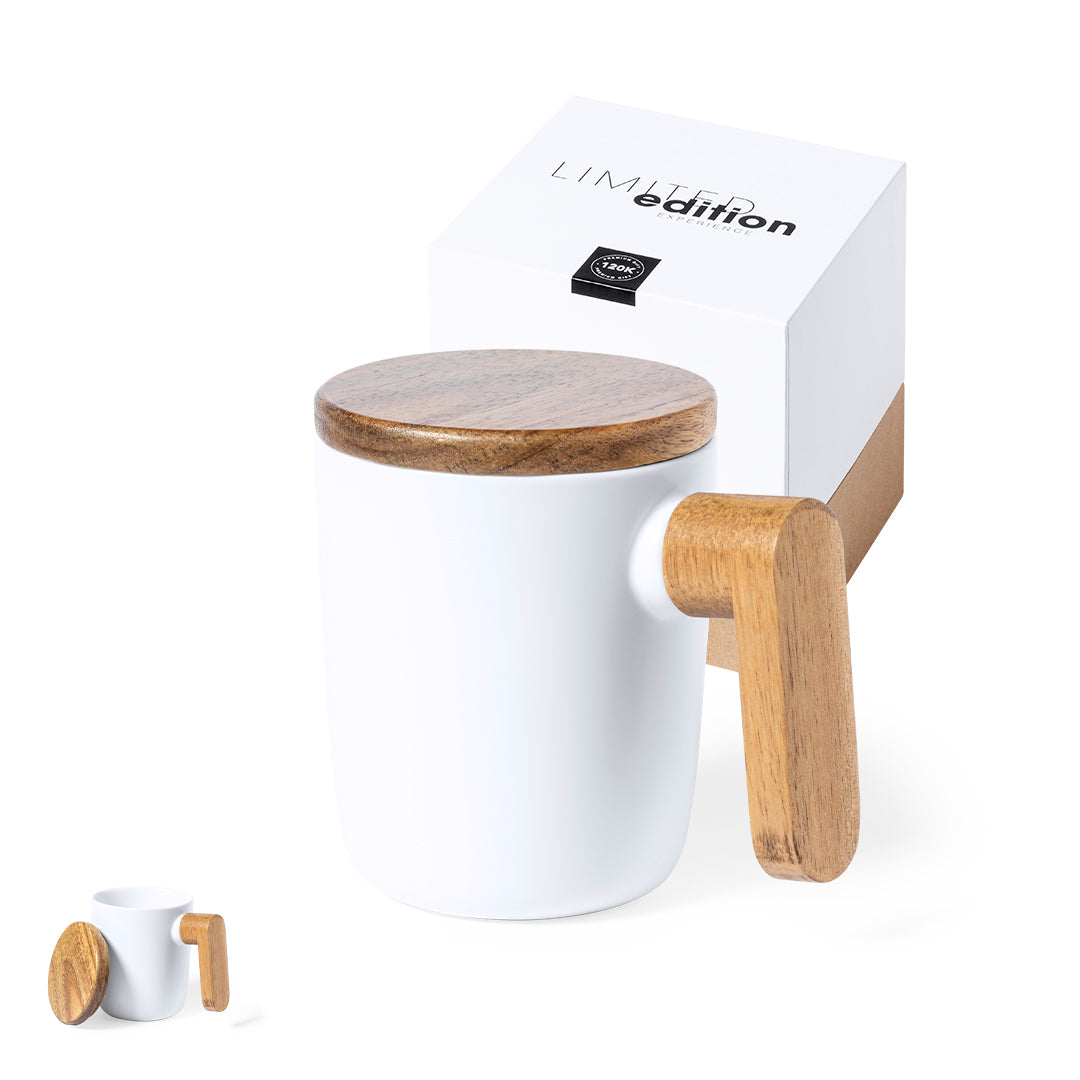 Caneca Limited Edition com Detalhes em Madeira