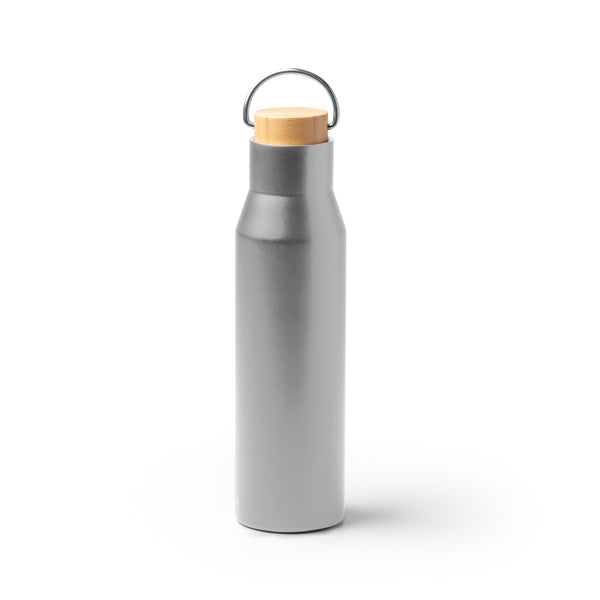 Garrafa Térmica de Aço Inoxidável 750ml com Tampa de Bambu
