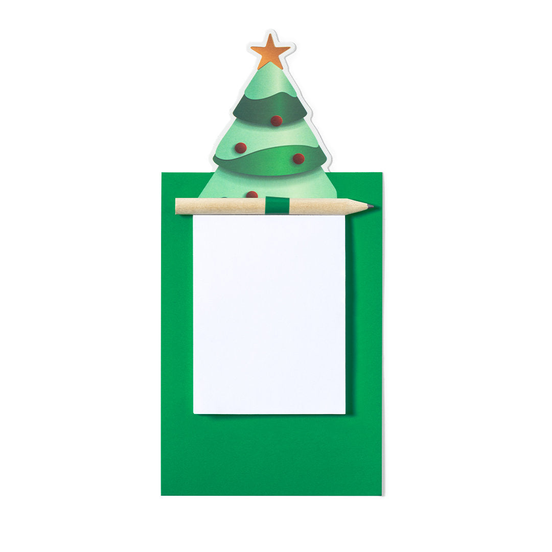 Imã com Bloco de Notas Árvore de Natal