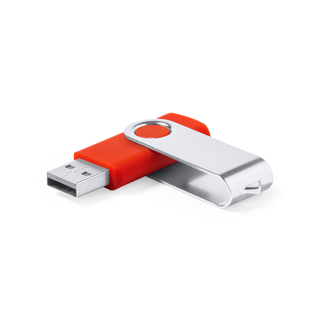 Pen USB 8GB Giratório com Clip Metálico