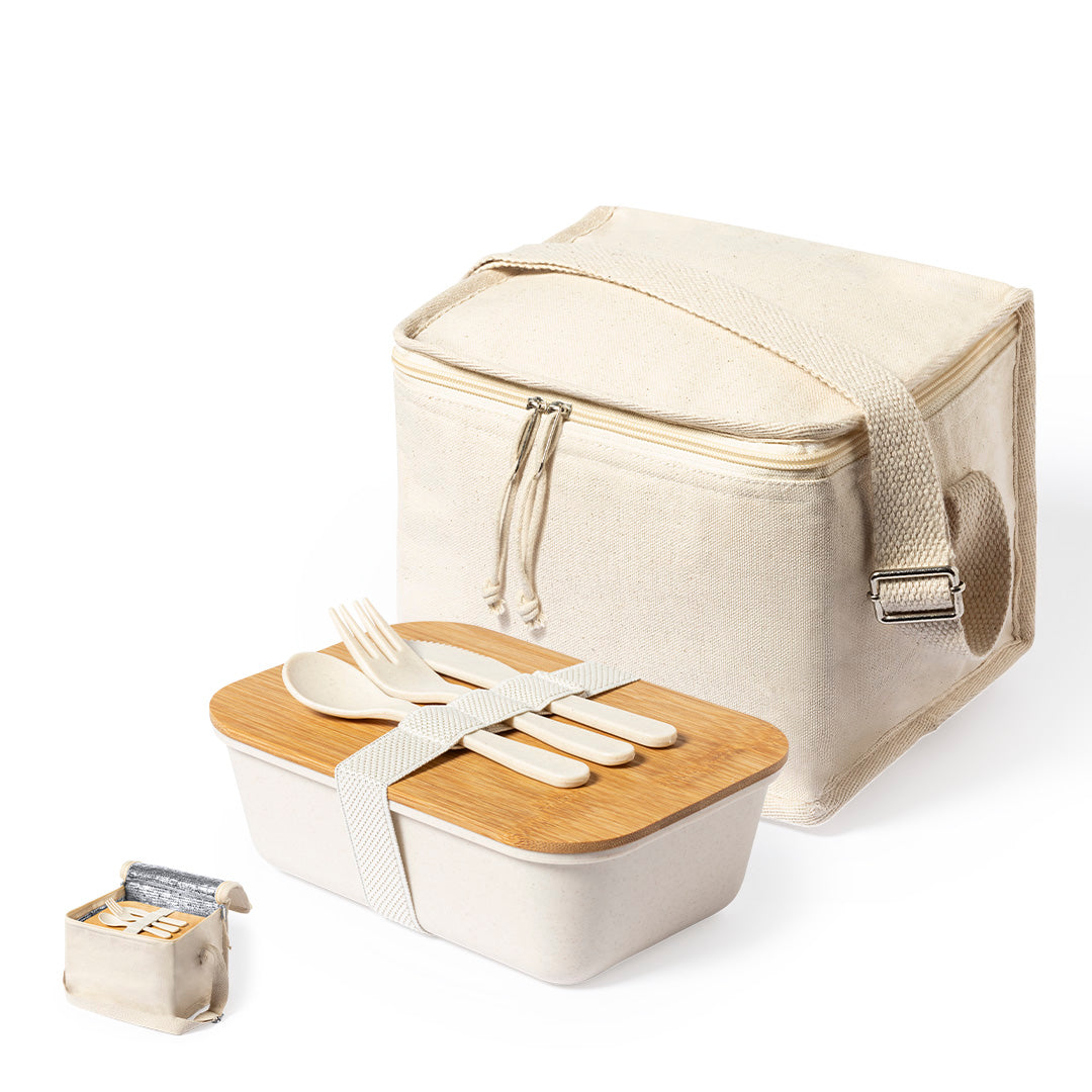 Conjunto Fiambrera e Nevera Nature 100% Algodão