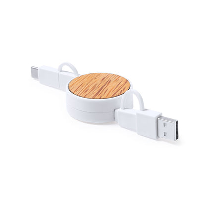 Cabo USB Sustentável com Carregador e Transferência