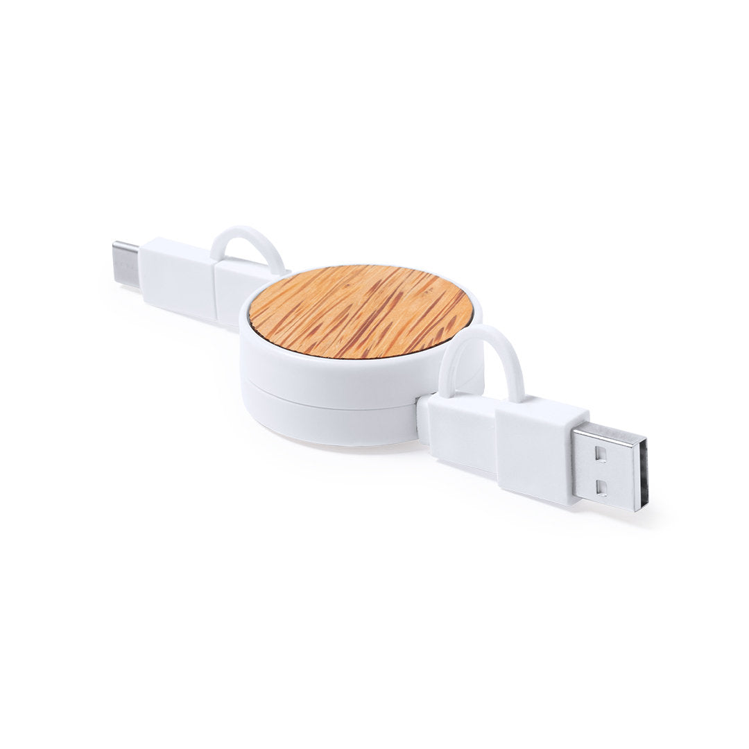 Cabo USB Extensível Eco com Carregamento e Transferência