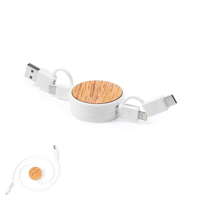 Cabo USB Sustentável com Carregador e Transferência