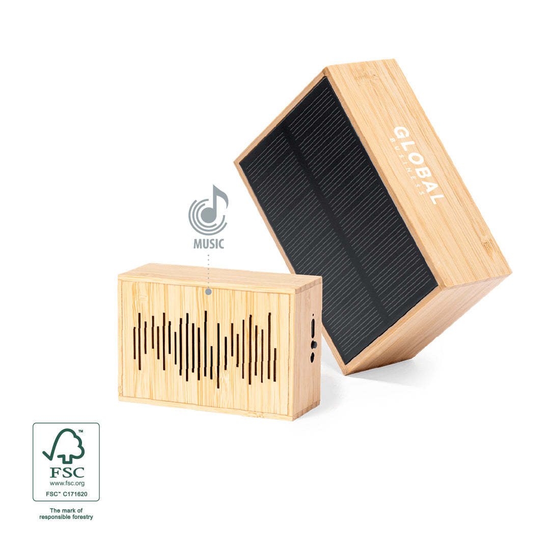 Altifalante Solar Eco-Friendly em Bambu