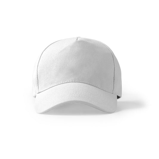 Boné de Algodão Branco com Fecho Traseiro