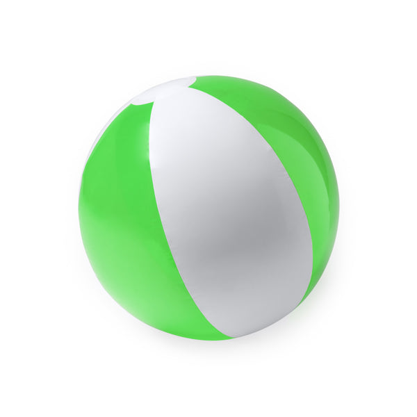 Bola de Praia em PVC Amarelo e Branco Brilhante