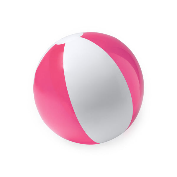 Bola de Praia em PVC Amarelo e Branco Brilhante