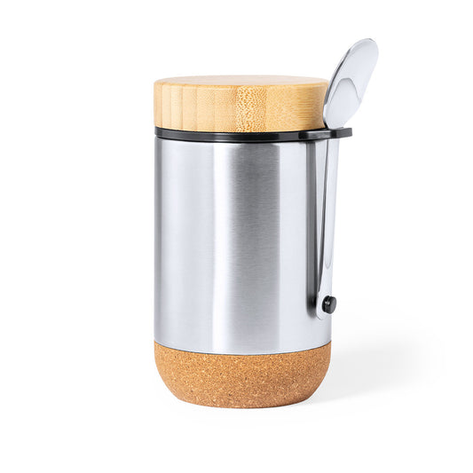 Fiambrera Cambrix 450ml em Aço Inox e Bambu
