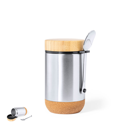 Fiambrera Cambrix 450ml em Aço Inox e Bambu