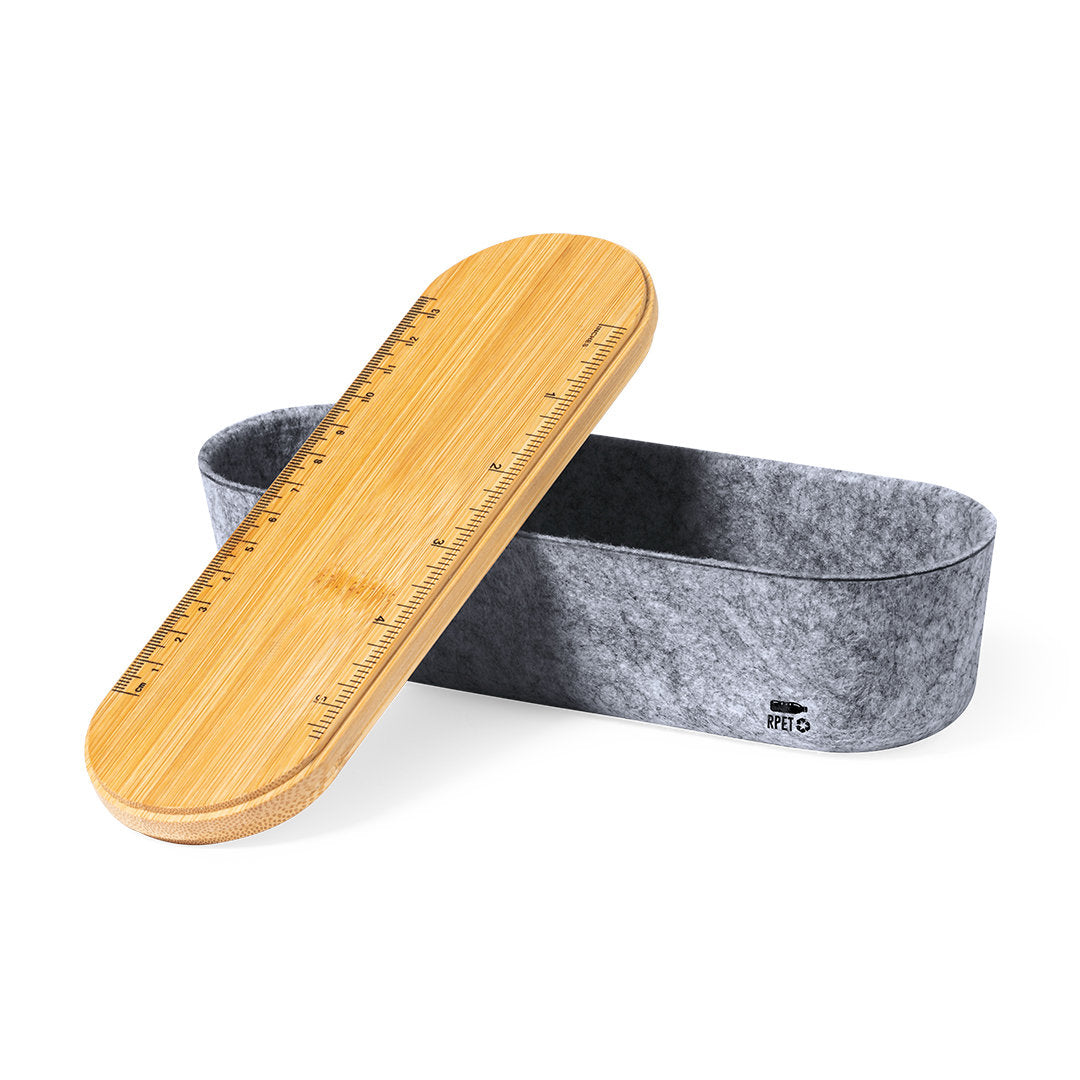 Estuche Glaston Eco com Tampa em Bambu e Suporte para Telemóvel