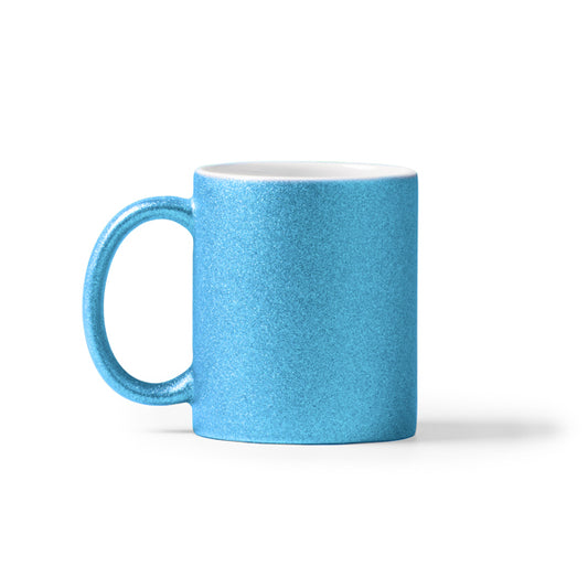 Caneca de Cerâmica Brilhante Azul 350ml