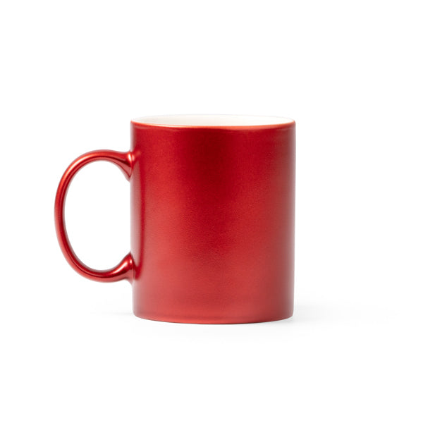 Caneca de Cerâmica Verde com Interior Colorido 350ml