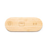 Carregador Sem Fios em Bambu com Luz LED
