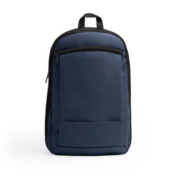 Mochila de Poliéster com Zíper e Vários Compartimentos