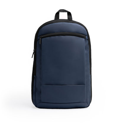 Mochila de Poliéster com Zíper e Vários Compartimentos