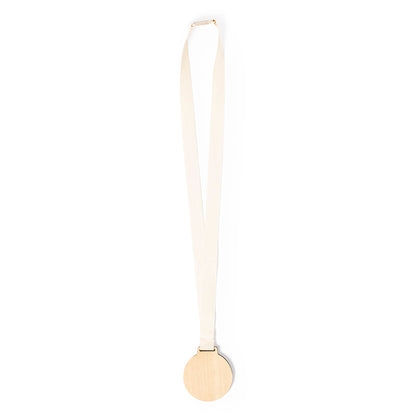Medalha Nature em Madeira Natural com Cordão de Algodão