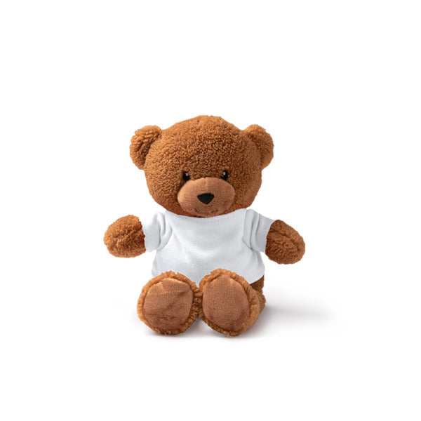Urso de Peluche em Tecido com Camisola Branca