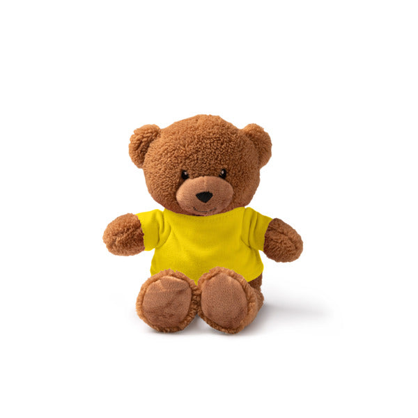 Urso de Peluche em Tecido com Camisola Branca