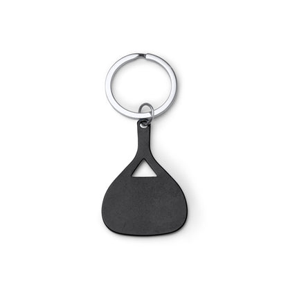Chaveiro em Metal com Design Moderno e Forma Geométrica