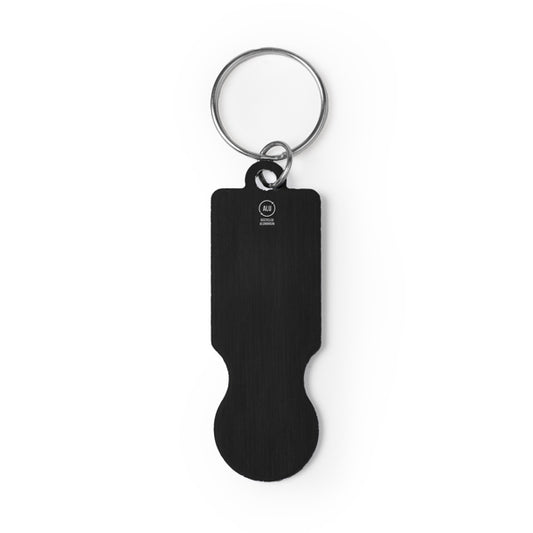 Chaveiro em Metal Preto com Design Minimalista