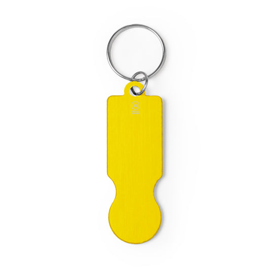 Chaveiro em Metal Preto com Design Minimalista